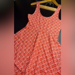 Ecote for URBAN outfitters orange & white Printed Mini Dress Size Medium EUC